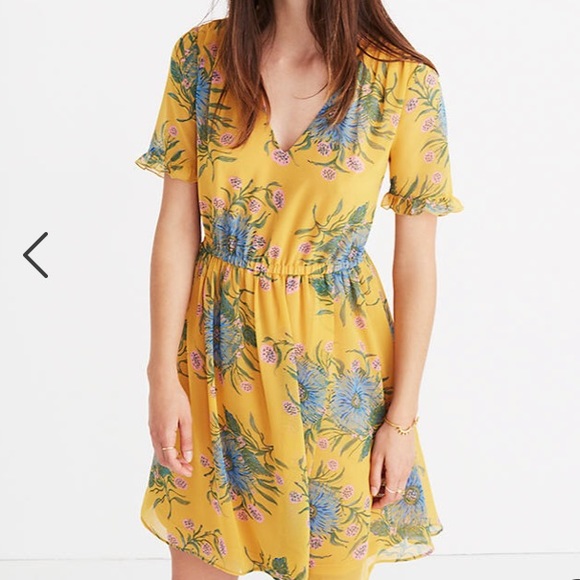 ☀️Madewell | Sweet Grass Ruffle Sleeve Dress | 4 - Picture 2 of 15